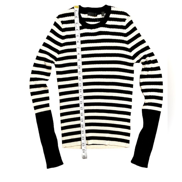 ATM Anthony Thomas Melillo Striped Wool Ribbed Crewneck Sweater - size large - Picture 5 of 7